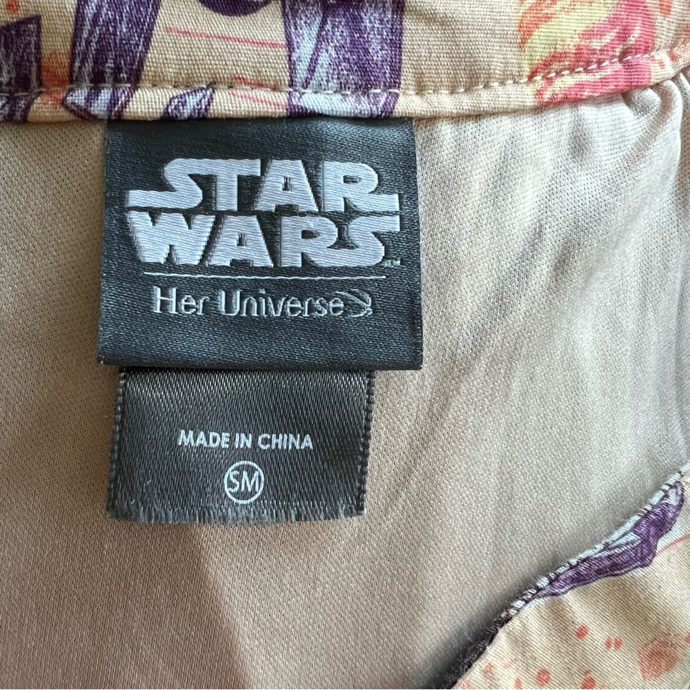 Star Wars her Universe Skirt Sz S Gathered Waist Full all over Star Wars Pattern - Picture 7 of 8